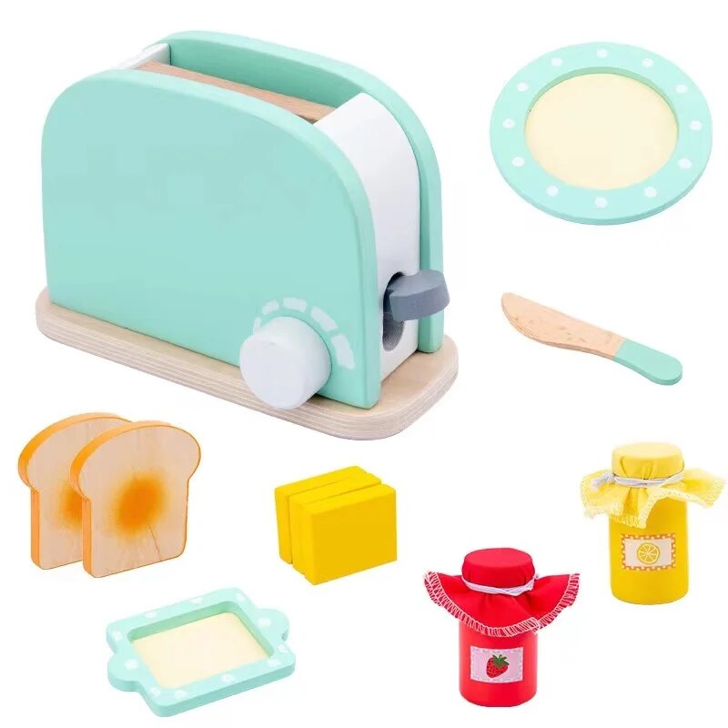 Kit Cozinha Montessori em Madeira Torradeira - Ama Mamma