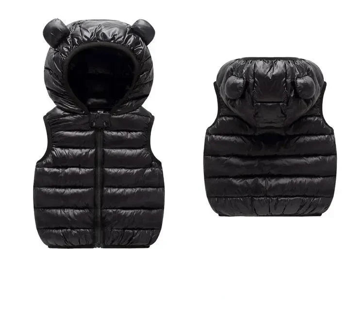 Colete de Inverno Infantil Com Capuz e Zíper - Ama Mamma