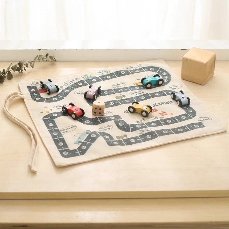 35*31cm montessori brinquedos carro do bebê tráfego estrada mapa lona tapete de mesa jogo carro de madeira interação pai-filho criança educação presente
