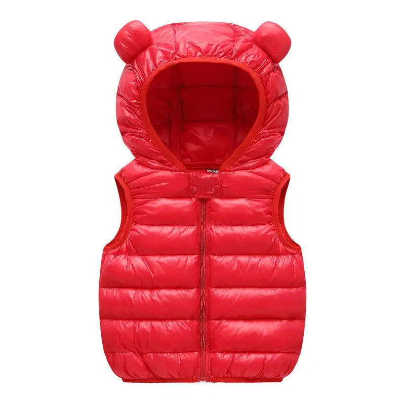 Colete de Inverno Infantil Com Capuz e Zíper - Ama Mamma