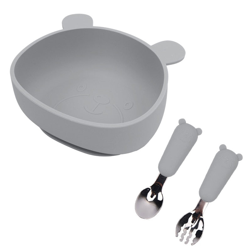 Bowl e Talheres para Alimentação do Bebê Meu Ursinho - Ama Mamma