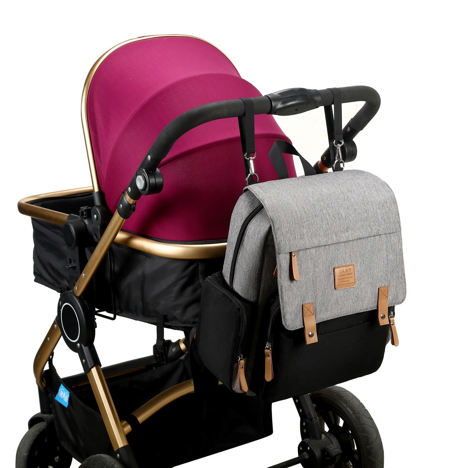 Mochila Bolsa Maternidade Cinza/Preta - Ama Mamma