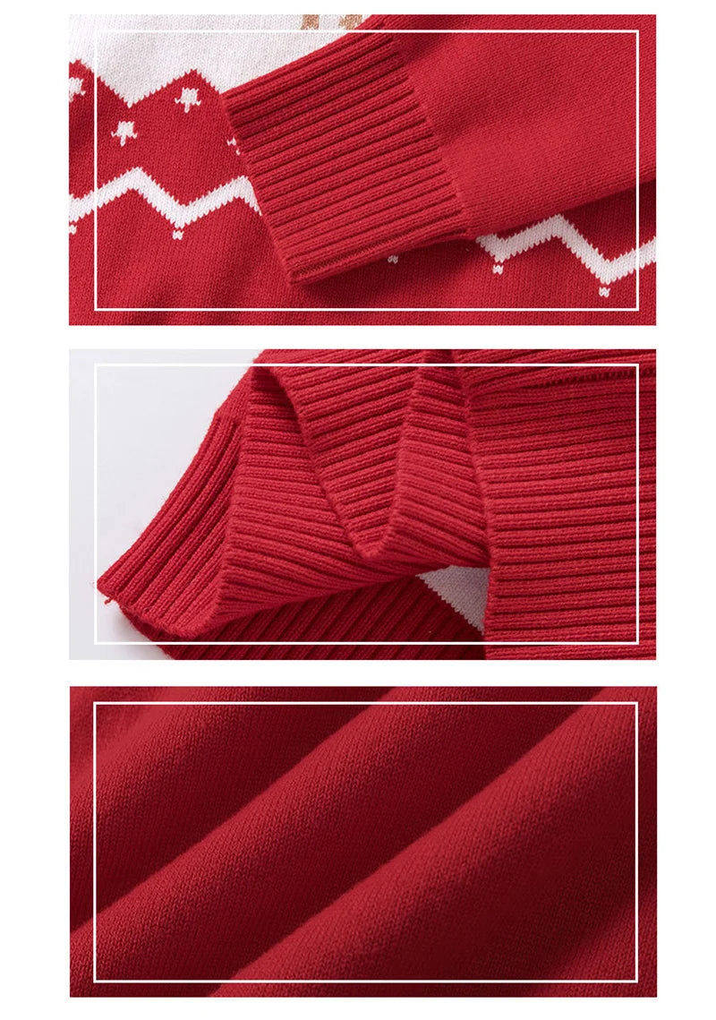 2025 suéteres de natal outono inverno crianças pulôver quente menino meninas dos desenhos animados blusas de malha roupas infantis jumper de natal