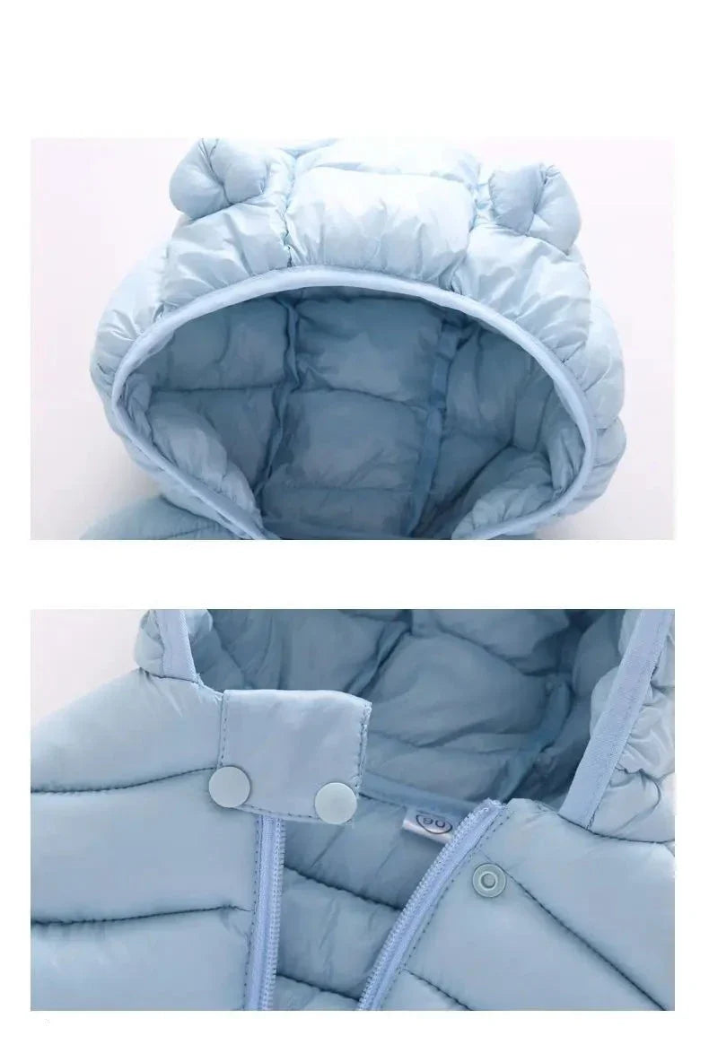 Colete de Inverno Infantil Com Capuz e Zíper - Ama Mamma