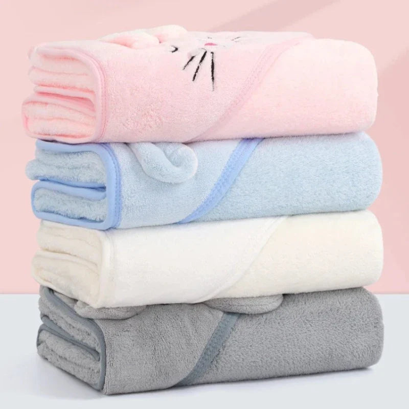 Toalha de Banho com Capuz Bichinhos para Bebê e Recém-Nascido - Ama Mamma