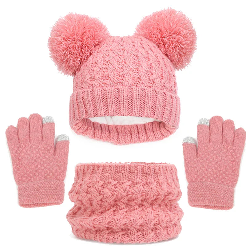 Kit de Inverno Infantil Touca Luvas Cachecol - Ama Mamma