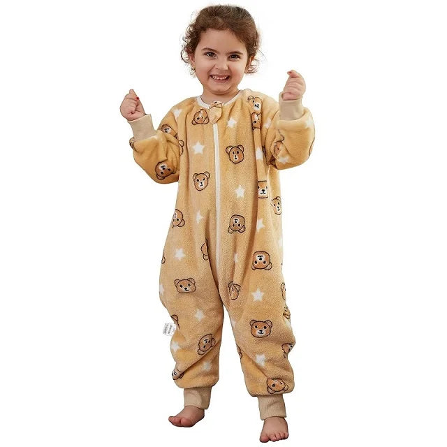 Macacão Pijama de Inverno Infantil Fleece com Zíper Longo - Ama Mamma