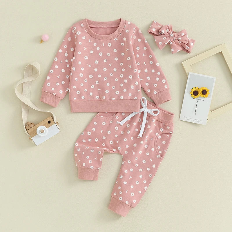 Conjunto Moletom Infantil Feminino Flores - Ama Mamma