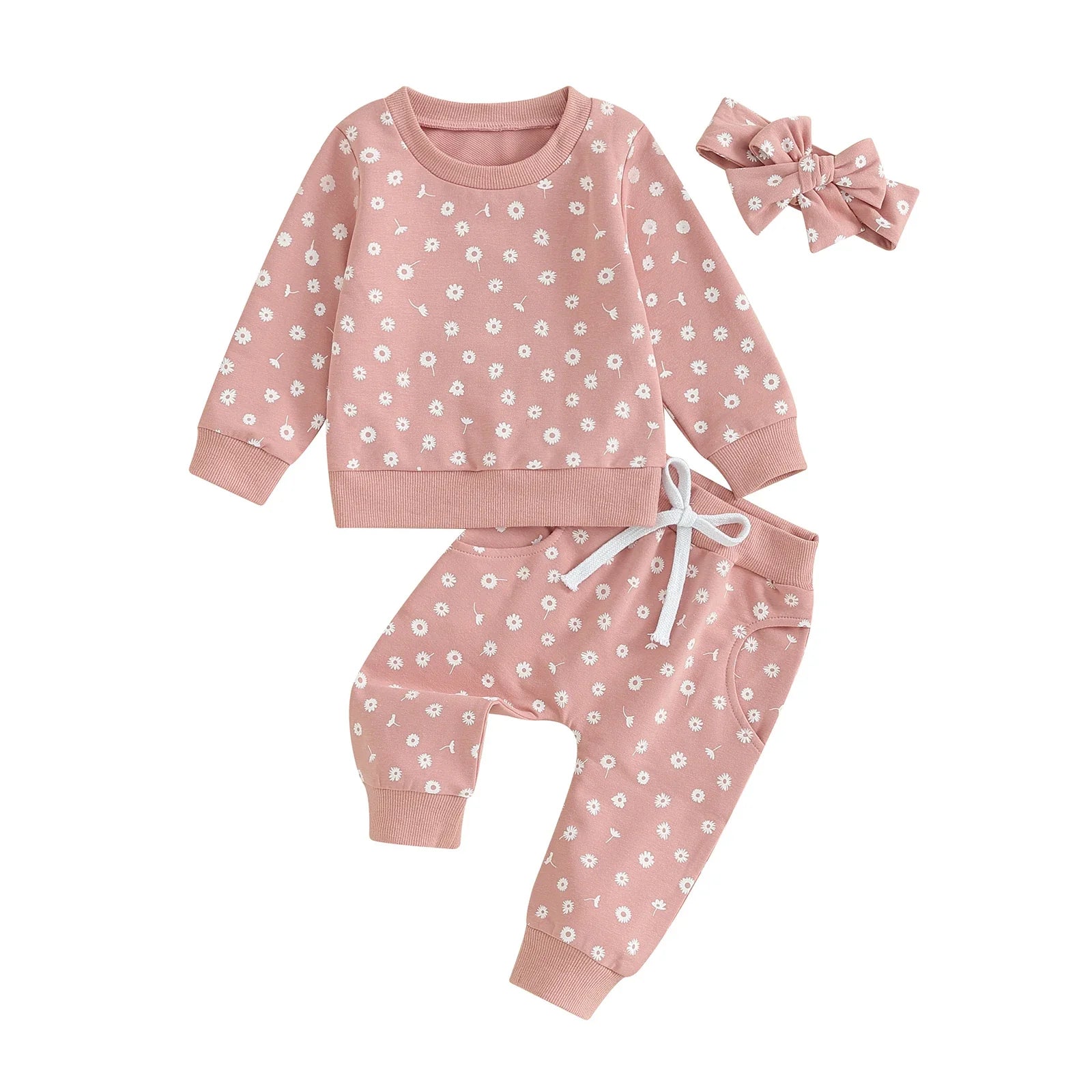 Conjunto Moletom Infantil Feminino Flores - Ama Mamma