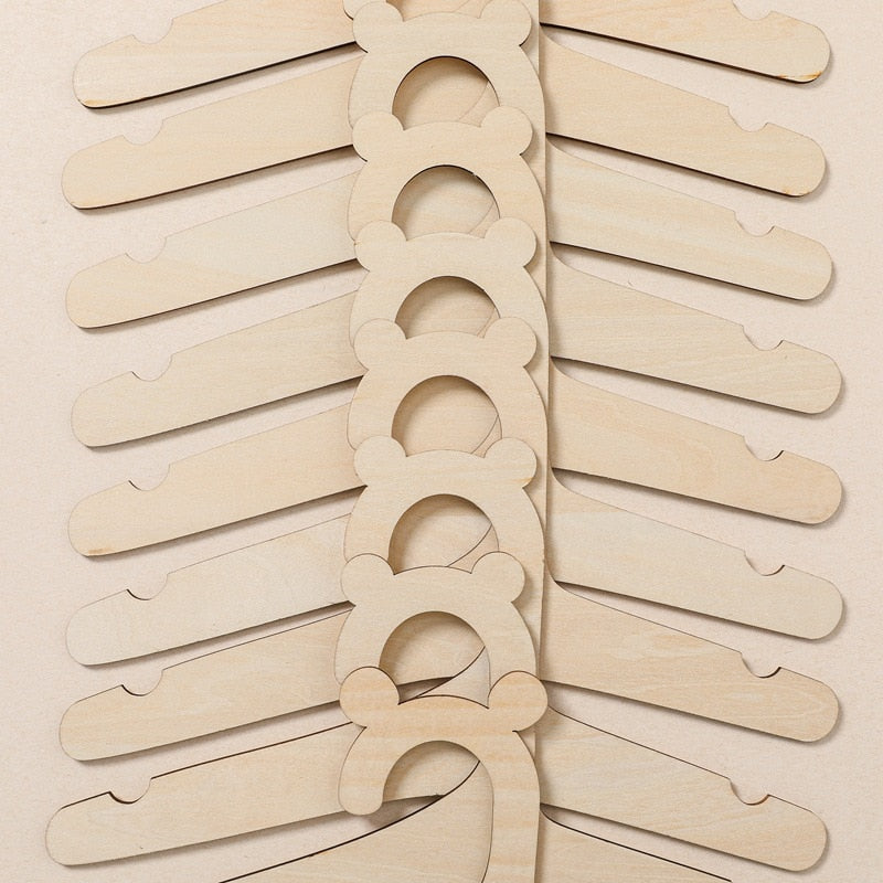 Cabide Madeira Infantil Ursinho - 10 Peças - Ama Mamma