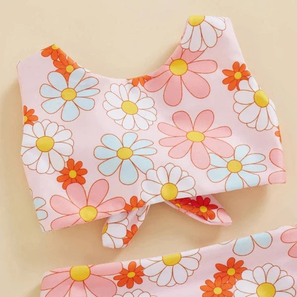 Biquini Infantil Floral Dupla Face - 3Pçs - Ama Mamma