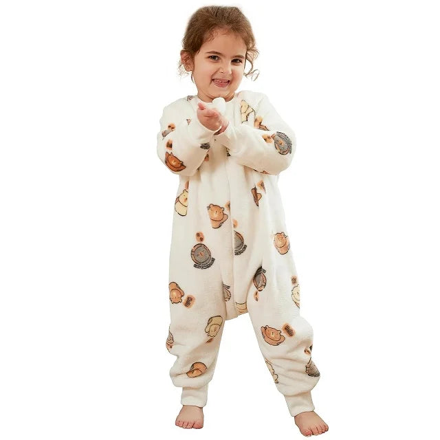 Macacão Pijama de Inverno Infantil Fleece com Zíper Longo - Ama Mamma