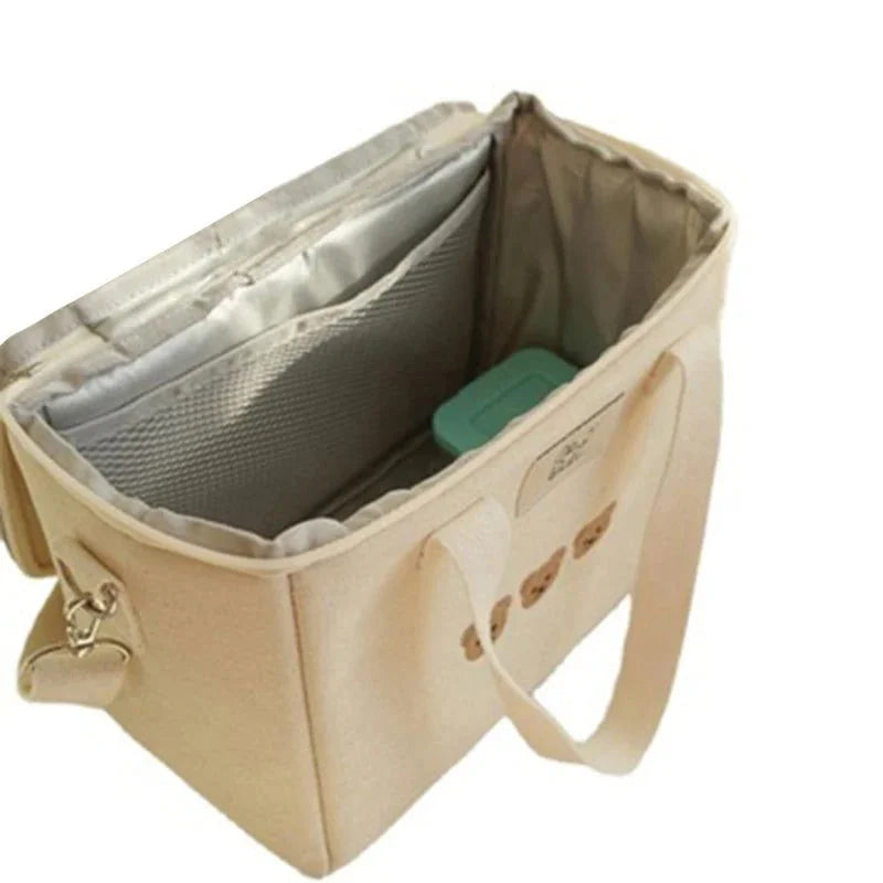 Bolsa Isolante de Fraldas com Bordado Urso Ama Mamma - Ama Mamma