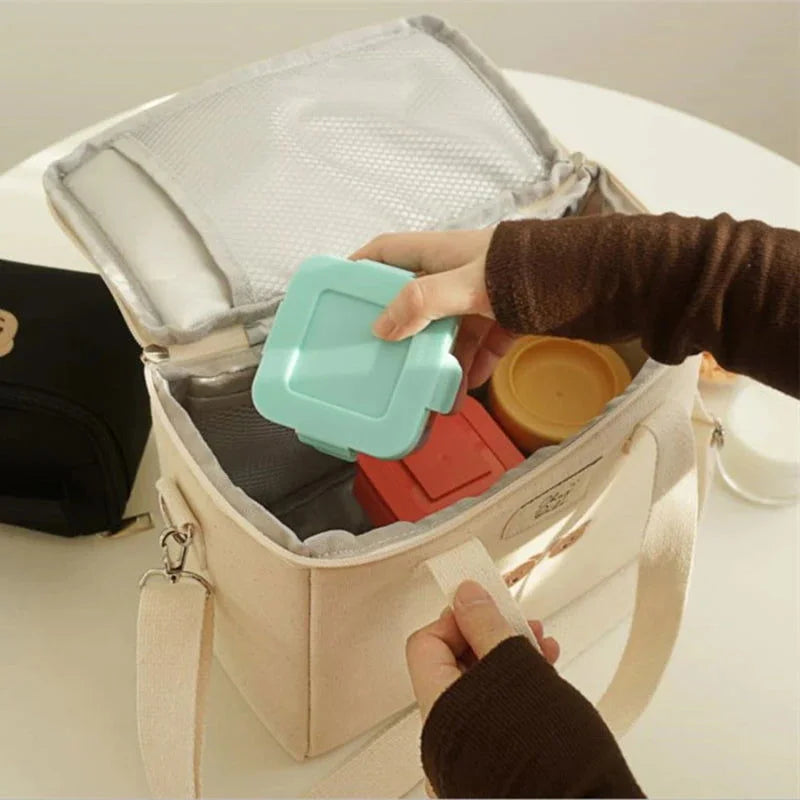 Bolsa Isolante de Fraldas com Bordado Urso Ama Mamma - Ama Mamma