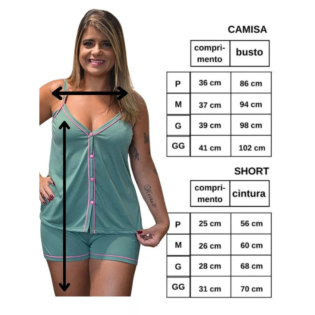 Conjunto de 2 Pijamas Amamentação Americano Luxo - Ama Mamma