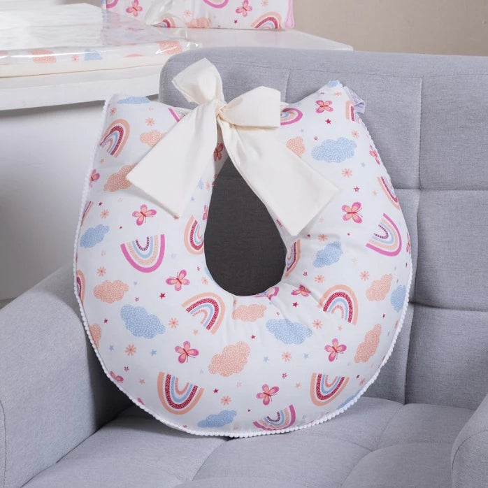 Almofada de Amamentação com Laço 100% Algodão com Zíper - Ama Mamma