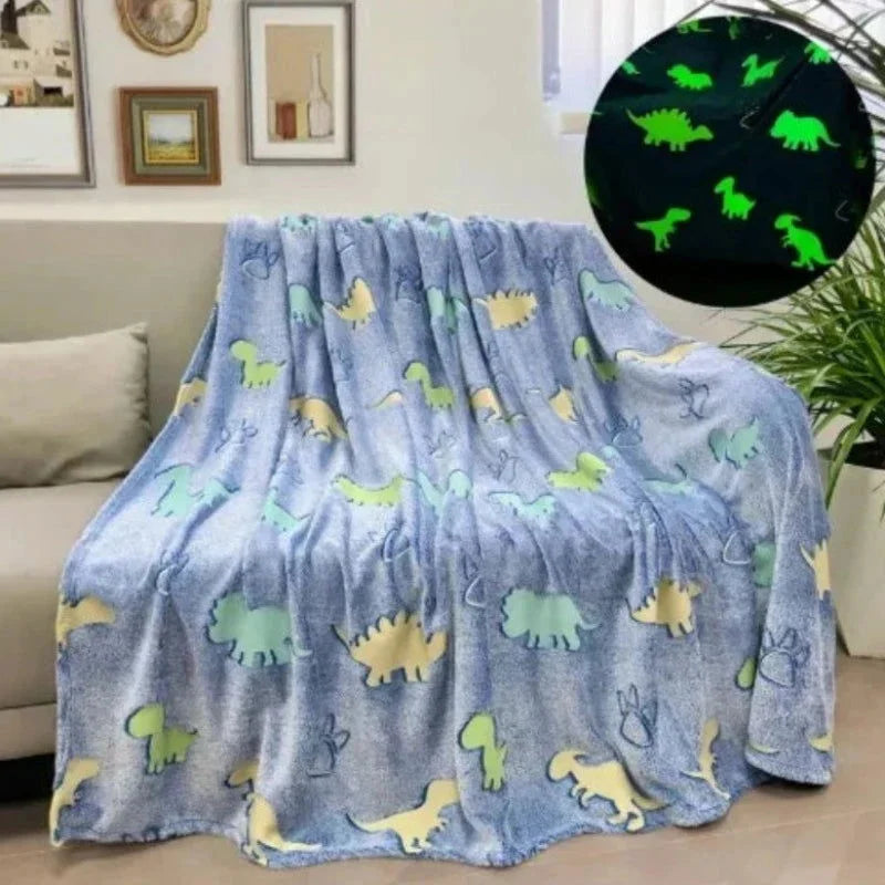 Cobertor Brilhante no Escuro Unicórnio e Dinossauro Ama Mamma - Ama Mamma