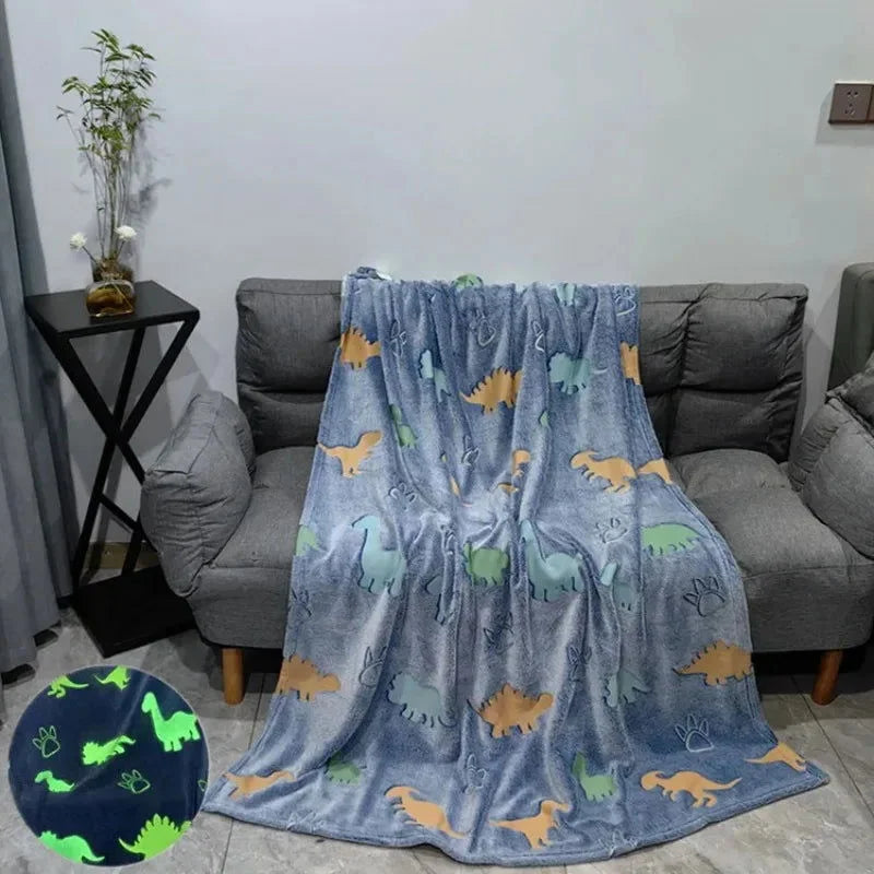 Cobertor Brilhante no Escuro Unicórnio e Dinossauro Ama Mamma - Ama Mamma