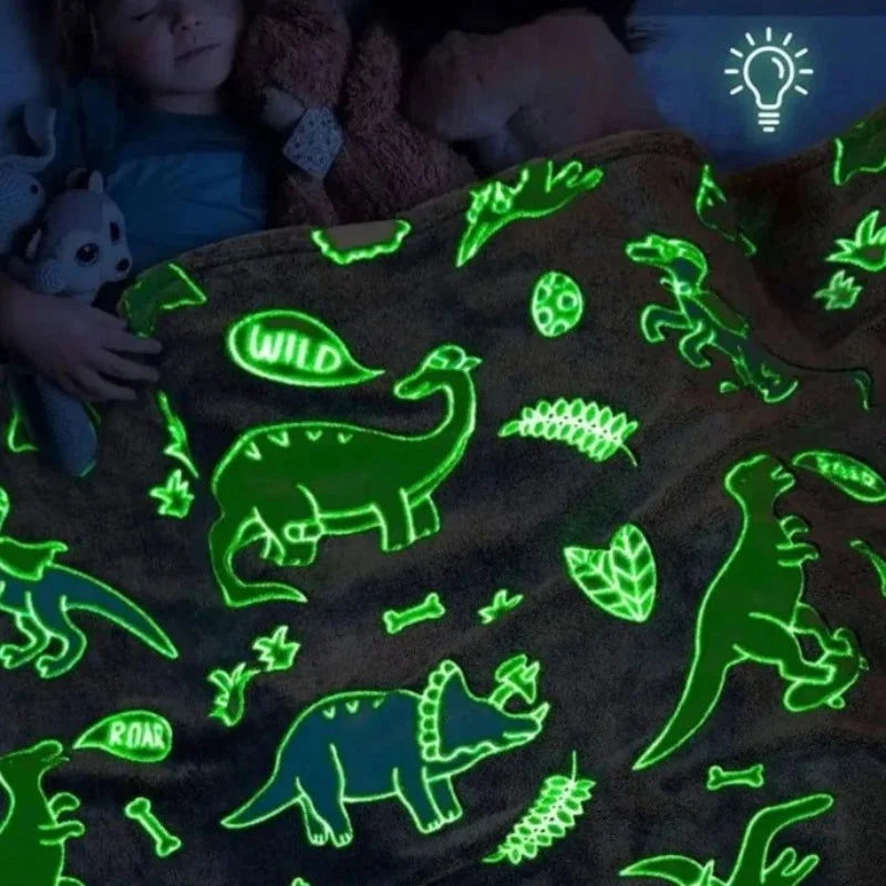 Cobertor Brilhante no Escuro Unicórnio e Dinossauro Ama Mamma - Ama Mamma