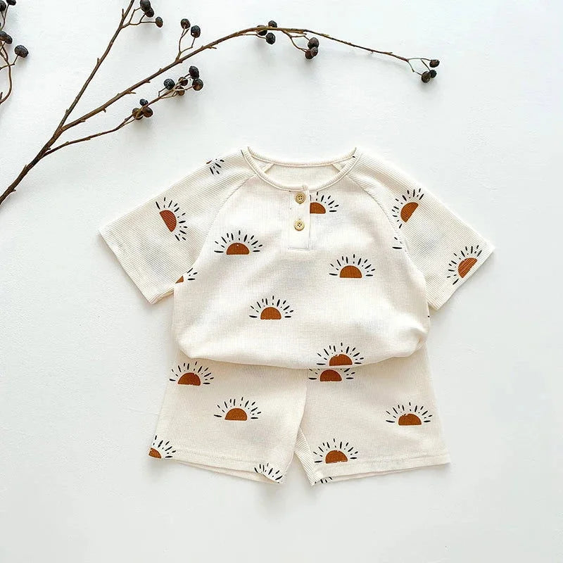 Conjunto de Pijama Elegante com T-Shirt e Short Manga Curta Ama Mamma - Ama Mamma