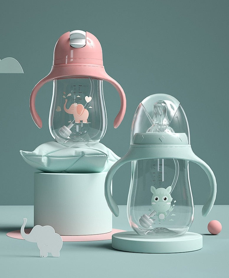 Copo de Treinamento Infantil Antivazamento com Canudo - Ama Mamma