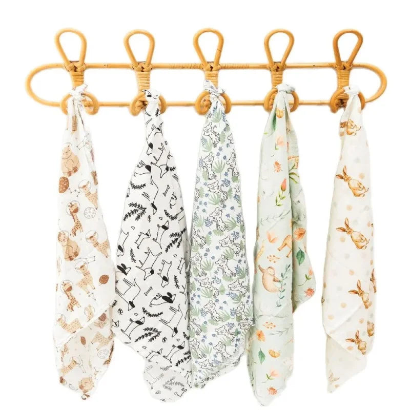 Cueiros Macios 5 Peças em Algodão e Bambu - Conforto e Suavidade Ama Mamma - Ama Mamma