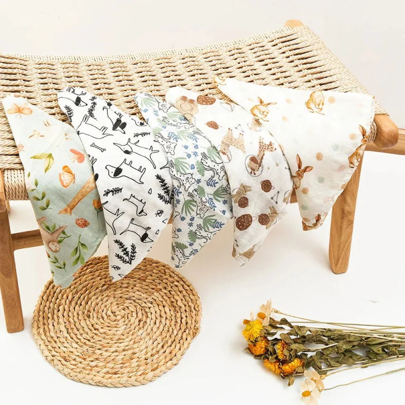 Cueiros Macios 5 Peças em Algodão e Bambu - Conforto e Suavidade Ama Mamma - Ama Mamma