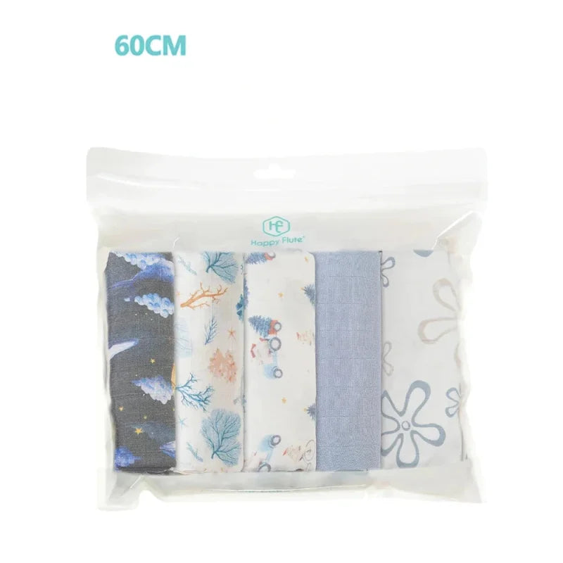 Cueiros Macios 5 Peças em Algodão e Bambu - Conforto e Suavidade Ama Mamma - Ama Mamma