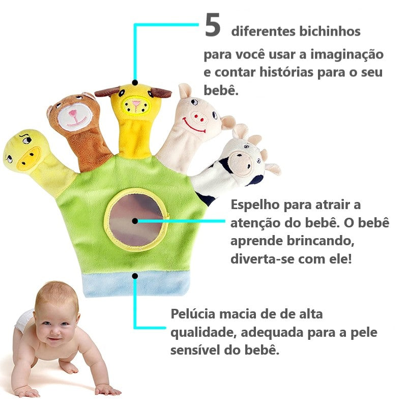Luva Sensorial Fantoches Bichinhos - Ama Mamma