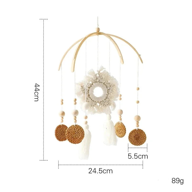 Mobile de Berço Estimulante com Chocalhos e Suporte de Madeira Ama Mamma - Ama Mamma