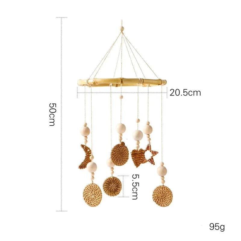 Mobile de Berço Estimulante com Chocalhos e Suporte de Madeira Ama Mamma - Ama Mamma