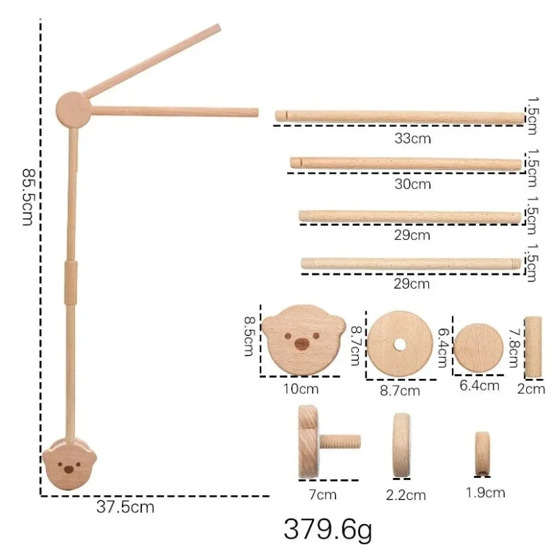 Mobile de Berço Estimulante com Chocalhos e Suporte de Madeira Ama Mamma - Ama Mamma