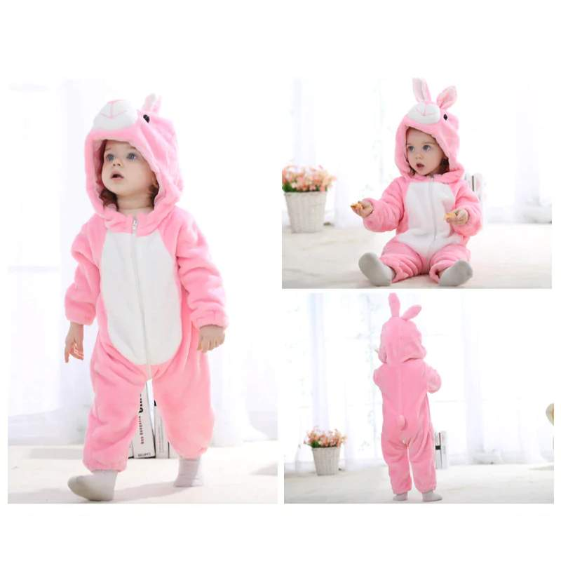 Pijama-Fantasia de Bichinhos de Plush para Bebês c/ Capuz - Ama Mamma