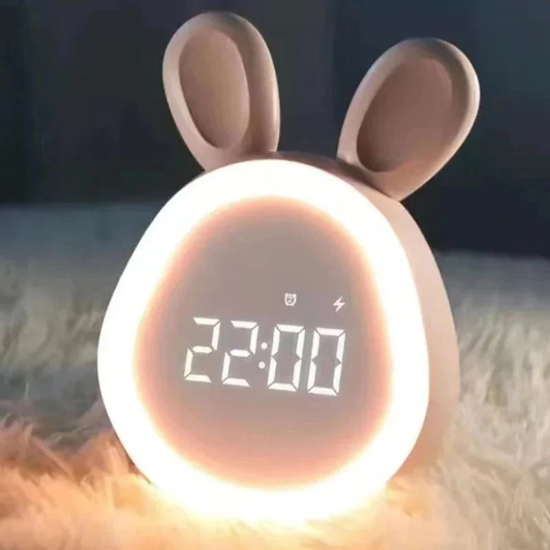 Despertador Infantil de Coelho com LED e Luz Noturna Ama Mamma - Ama Mamma
