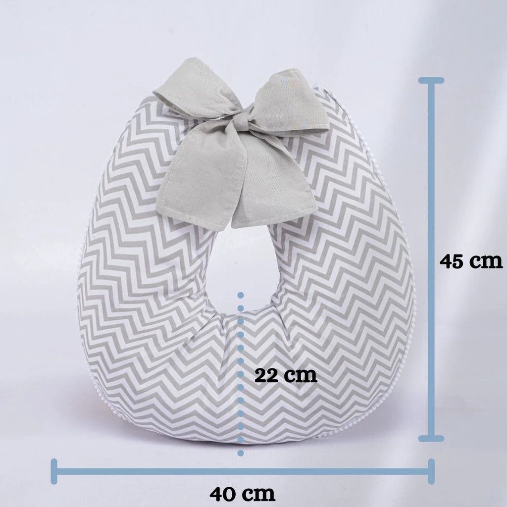 Almofada de Amamentação com Laço 100% Algodão com Zíper - Ama Mamma