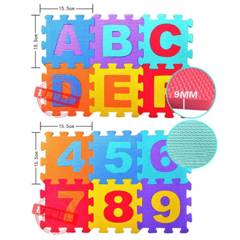 Tapete EVA com 36 Peças de Números e Letras Ama Mamma - Ama Mamma