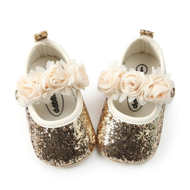 Sapatilha Infantil Bebê Dourado Festa - Ama Mamma