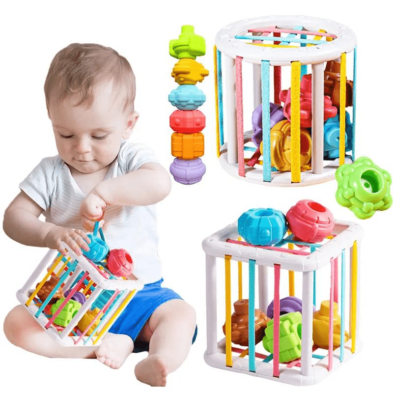 Brinquedos Montessoriano | Blocos de Forma Colorida - 0~36 meses - Ama Mamma