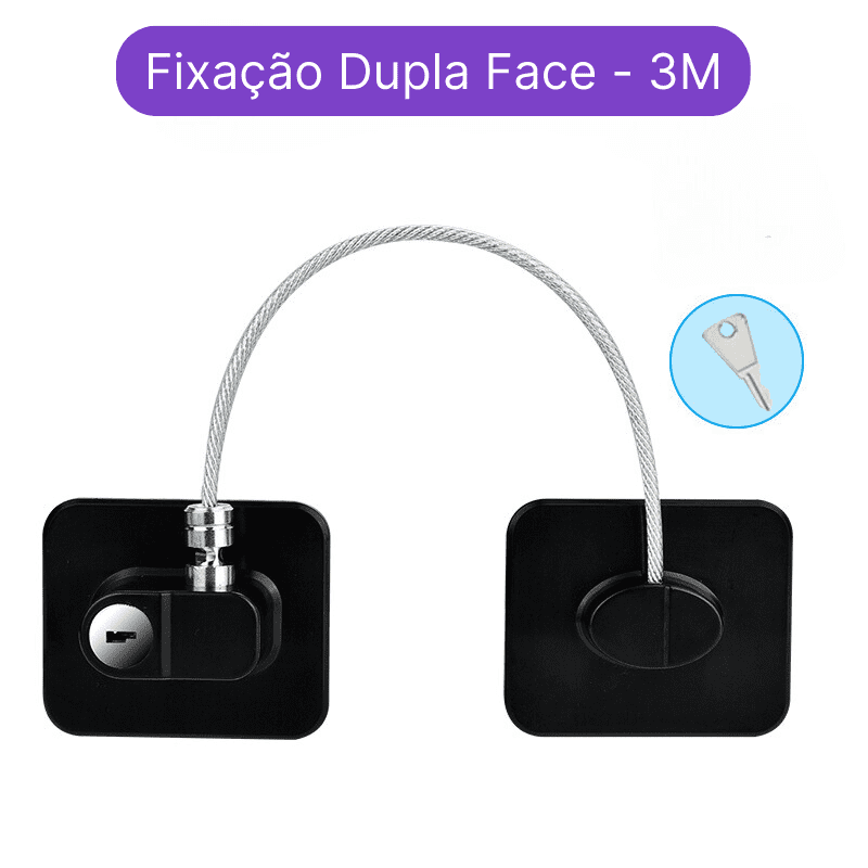 Trava de Segurança para Bebês Cabo de Aço com Chaves - Ama Mamma - Ama Mamma