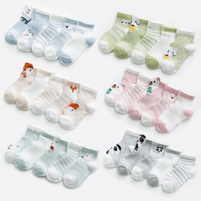 Kit 5 pares de Meia Baby Bichinhos - Ama Mamma