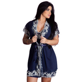 Conjunto Camisola e Robe para Amamentação Elegância Ama Mamma - Ama Mamma