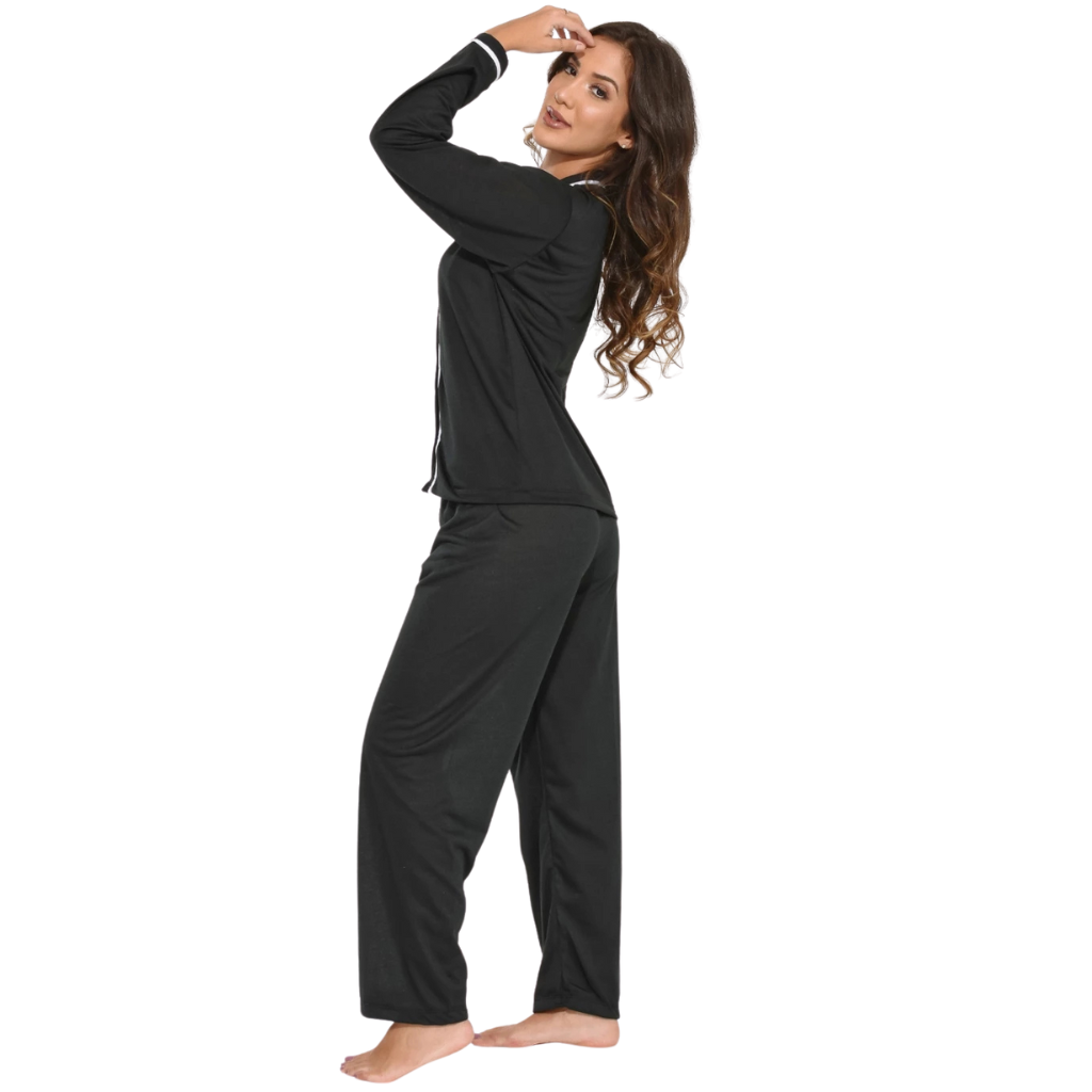 Pijama Inverno Americano Amamentação Manga Longa Calça - Ama Mamma