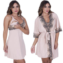 Kit Pós-parto Aurora Duo - Robe e Camisola de Amamentação em Microfibra Light - Ama Mamma