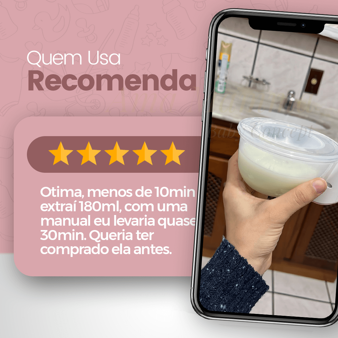 Bomba de Tirar Leite Elétrica Mãos Livres - Ama Mamma
