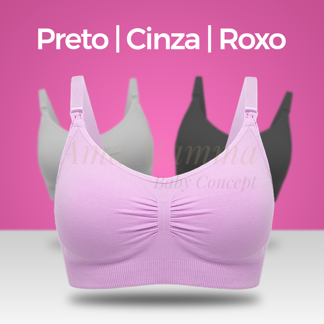 KIT Sutiã de Amamentação Sem Costura | Compre 2 Leve 3 - Ama Mamma