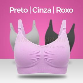 KIT Sutiã de Amamentação Sem Costura | Compre 2 Leve 3 - Ama Mamma