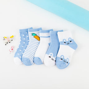 Kit 5 pares de Meia Baby Infantil Várias Cores - Ama Mamma