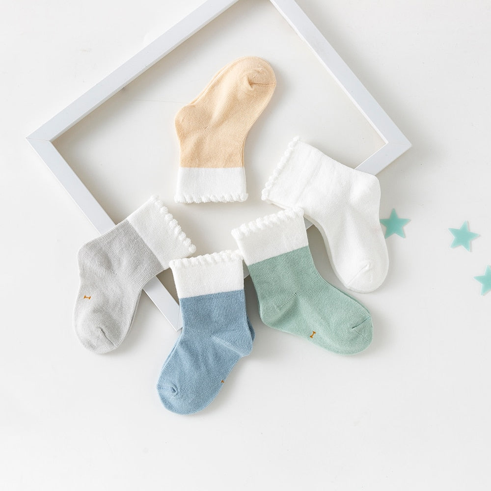 Kit 5 pares de Meia Baby Colors - Ama Mamma