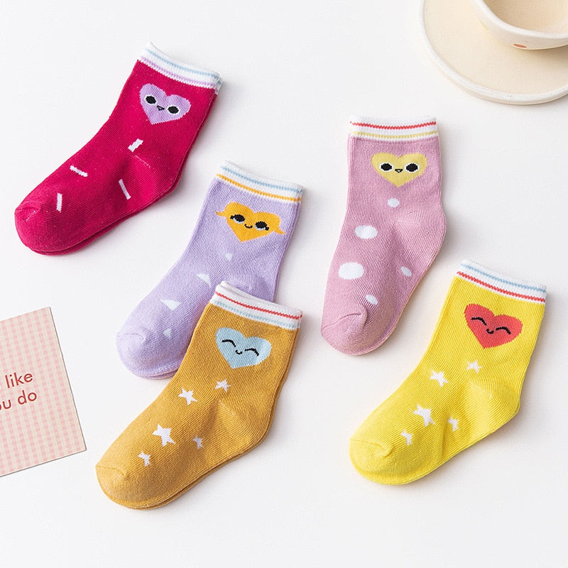 Kit 5 pares de Meia Baby Infantil Várias Cores - Ama Mamma