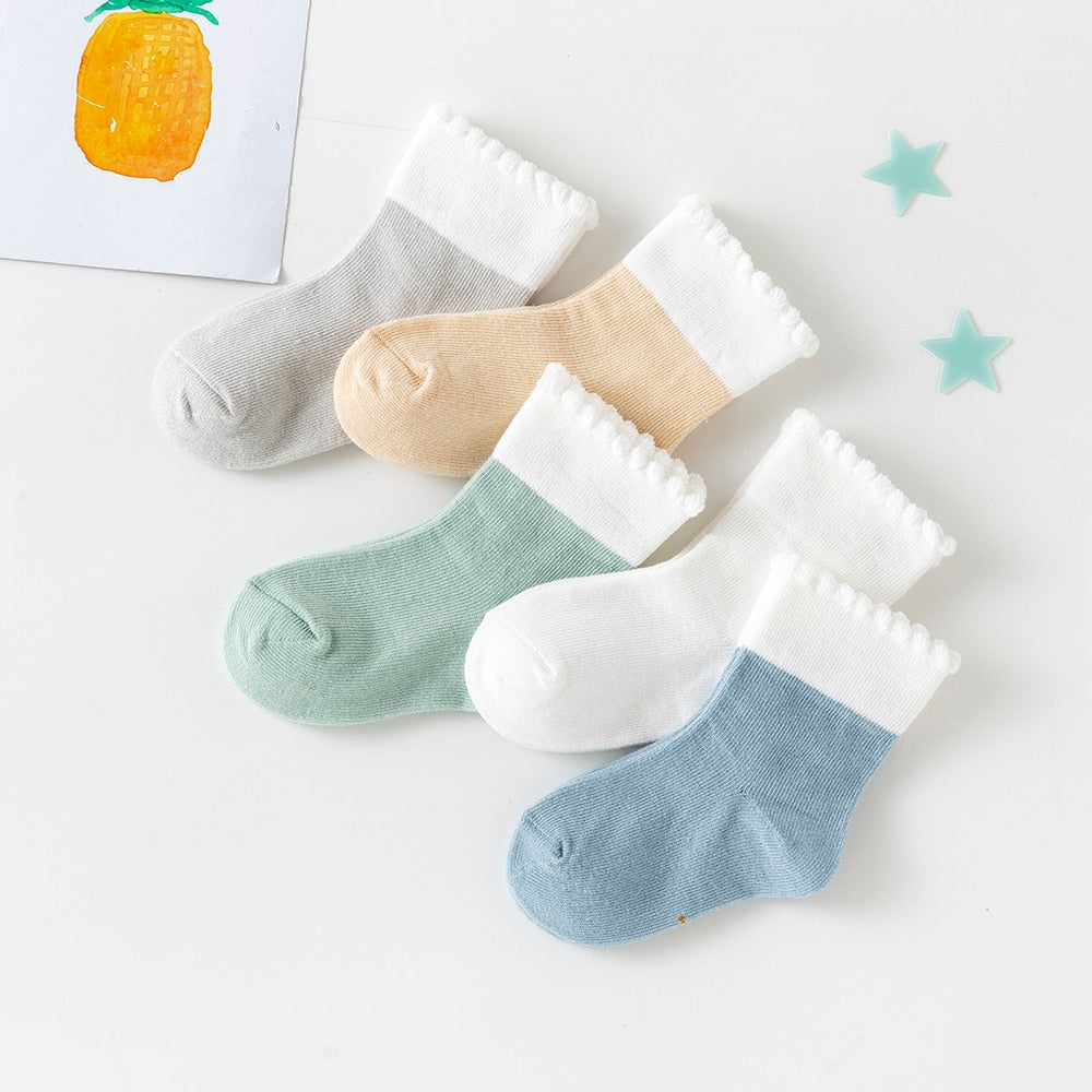 Kit 5 pares de Meia Baby Colors - Ama Mamma